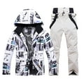 thumbnail image 1 of Hwmodou Men Outfits Men's And Men's Ski Jackets And Pants Set Windproof Insulated Snowsuit Winter Warm Snowboarding Snow Coat Cute Outfits For Men, 1 of 4