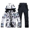 thumbnail image 1 of Hwmodou Men Outfits Men's And Men's Ski Jackets And Pants Set Windproof Insulated Snowsuit Winter Warm Snowboarding Snow Coat Holiday Party Outfits For Men 2023, 1 of 3