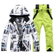 thumbnail image 1 of Hwmodou Men Outfits Men's And Men's Ski Jackets And Pants Set Windproof Insulated Snowsuit Winter Warm Snowboarding Snow Coat Holiday Party Outfits For Men 2023, 1 of 4