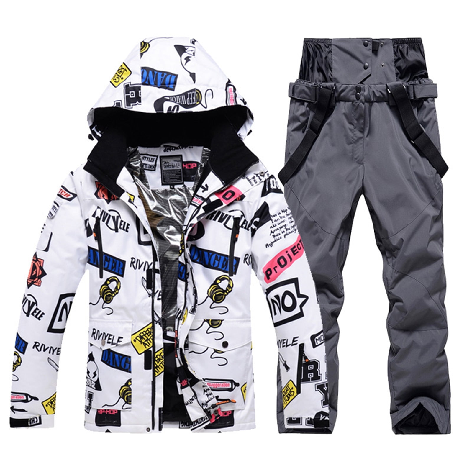 Hwmodou Men Outfits Valentine's Day Graphic Printed Men's Ski