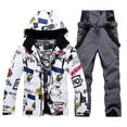 thumbnail image 1 of Hwmodou Men Outfits Valentine's Day Graphic Printed Men's Ski Jackets And Pants Set Windproof Insulated Snowsuit Winter Warm Snowboarding Snow Coat Cute Outfits For Men, 1 of 3