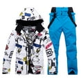 thumbnail image 1 of Hwmodou Men Outfits Valentine's Day Graphic Printed Men's Ski Jackets And Pants Set Windproof Insulated Snowsuit Winter Warm Snowboarding Snow Coat New Years Eve Outfit, 1 of 4