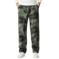 thumbnail image 1 of Hwmodou Men Pants Workout Mens Fashion Casual Loose Cotton Plus Size Pocket Lace Up Camouflage Pants Trousers Overall Holiday Vacation Slacks For Man, 1 of 9