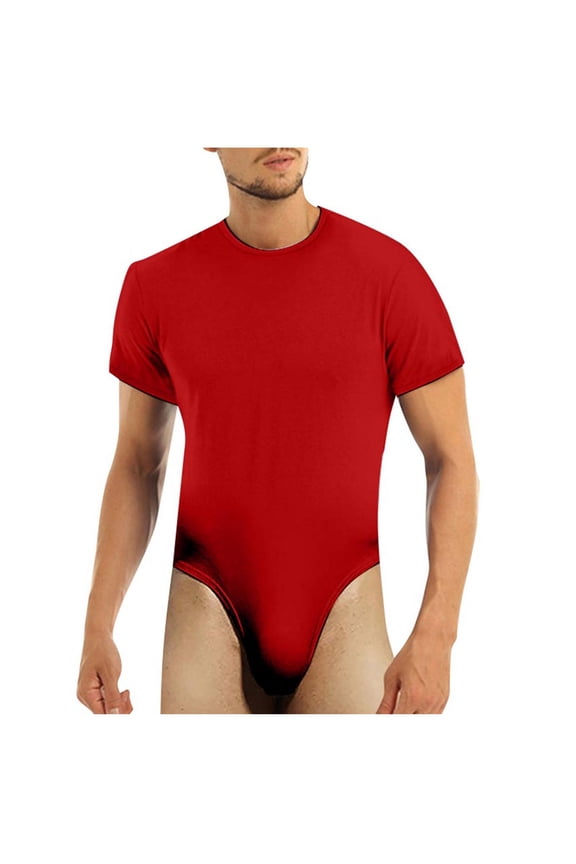 Men Rompers Men'S Short Sleeved Romper Pajamas Romper Pajamas Romper Basic Sports Workout Bodysuits For Man