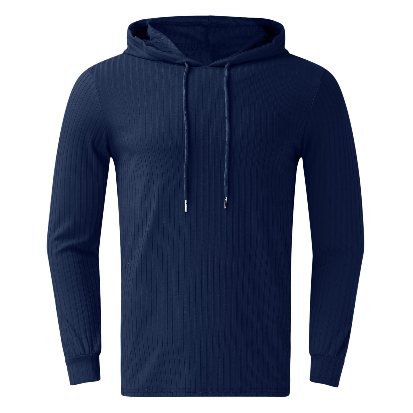 Hwmodou Men's Hoodies Sweatshirts Solid Color Long Sleeve Clothes