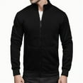 thumbnail image 1 of Hwmodou Men's Hoodless Sweatshirts Solid Color Long Sleeve Clothes Cardigan Zip Up Jacket High Neck Lightweight Tops Sports Gym Sweatshirt For Man, 1 of 3