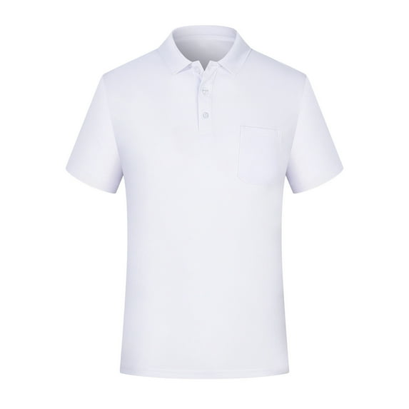 Hwmodou Mens Dri-Mesh Polo Shirt Solid Color Fit Breathable Golf Shirt Unisex Workwear T Shirt