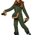 thumbnail image 1 of Hwmodou Outerwear For Women Winter Ski Jumpsuit Outdoor Sports Snowsuit Wool Coat Jumpsuit With Hoodies Ski Pants With Hood Vintage Coat, 1 of 9