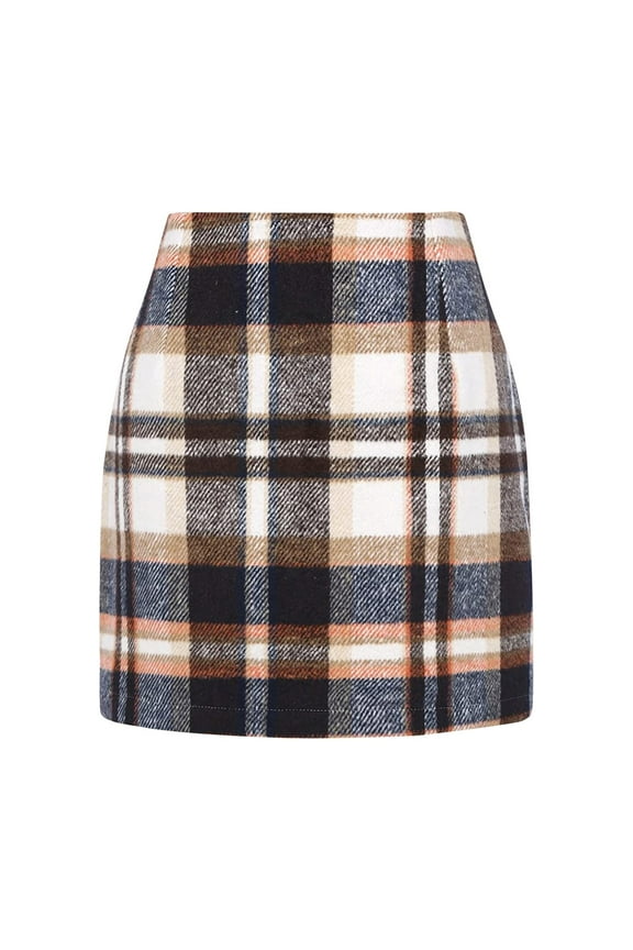 Skirts For Women Midi Length Womens High Waist Plaid Skirt Bodycon Pencil Wool Mini Skirt Winter Skirts For Woman