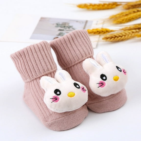 Wxolcjlv Socks Knitted Cartoon Pattern Cute Boy Girl Toddler Socks Middle Tube Socks Thermal Soft Fit,0M-5Y