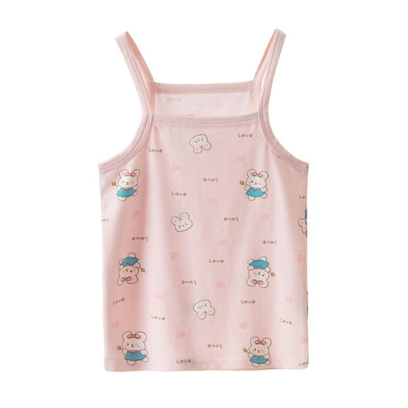 Hwmodou Toddler Baby Girls Cotton Base Vest Kids Undershirt Tank Top Soft Undershirt Boy Girl Ribbed Knit Tank Tops,7 -8 Years