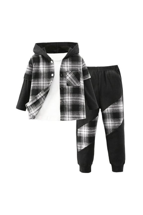 Wxolcjlv Toddler Boys Outfits Sets Long Sleeve Prints Tops And Pants Child Kids 2Pcs Set Outfits Kids Fall Winter Clothese Teen Boy Gifts,2-7 Y