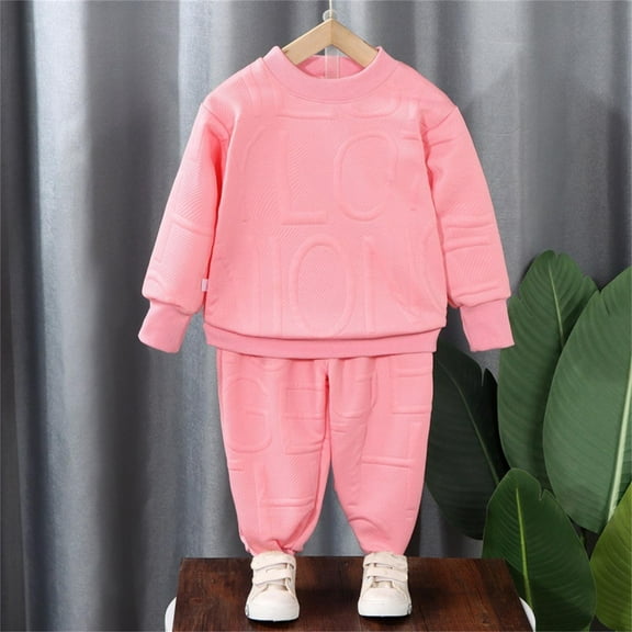 Hwmodou Toddler Girl Clothes Sets Boys Fall Suit New Girl Pullover Two Piece Childrens Casual Sweatshirt In Childrens Clothes Everyday Wear