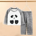 thumbnail image 1 of Hwmodou Toddler Girl Clothes Sets Childrens Fuzzy Pajama Set Spring Autumn Long Sleeve Thickened Home Wear For Boys Girls Large Warm Children Everyday Wear, 1 of 3