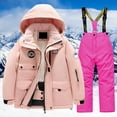 thumbnail image 1 of Hwmodou Toddler Girl Clothes Sets Childrens Ski Suit Multi Pocket Jacket Pants Winter Windbroof Snowboarding Winter Warm Snow Suits Unisex Activewear Clothes, 1 of 4