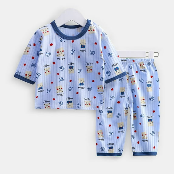 Hwmodou Toddler Girl Clothes Sets Toddler Boys Girls Short Sleeve Clothing Kids Cartoon Prints Tops Shorts Outfits Cute Outfit