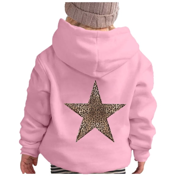 Hwmodou Toddler Girls Graphic Hoodies Kids Boy Girl Leisure Printed Hoodie Long Sleeved Hooded Casual Holiday Party Kids Clothing,3-10Y