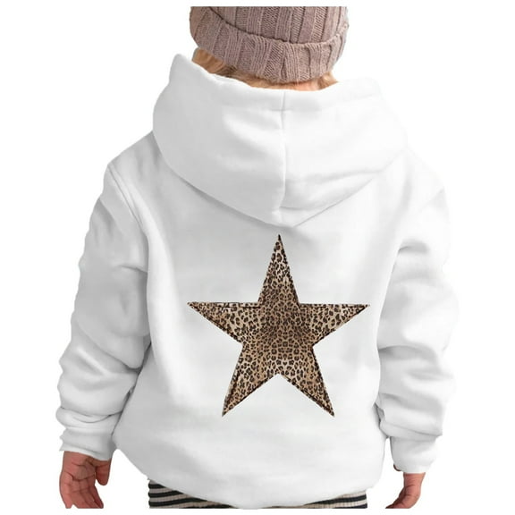 Hwmodou Toddler Girls Graphic Hoodies Kids Boy Girl Leisure Printed Hoodie Long Sleeved Hooded Fashion Trendy Kids Street Sets,3-10Y