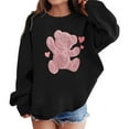 thumbnail image 1 of Hwmodou Toddler Girls Graphic Sweatshirts Kids Graphic Prints Sweatshirt Crewneck Long Sleeve Cute Drop Shoulder Pullover Tops Fashion Trendy Kids Street Sets,3-10Y, 1 of 4