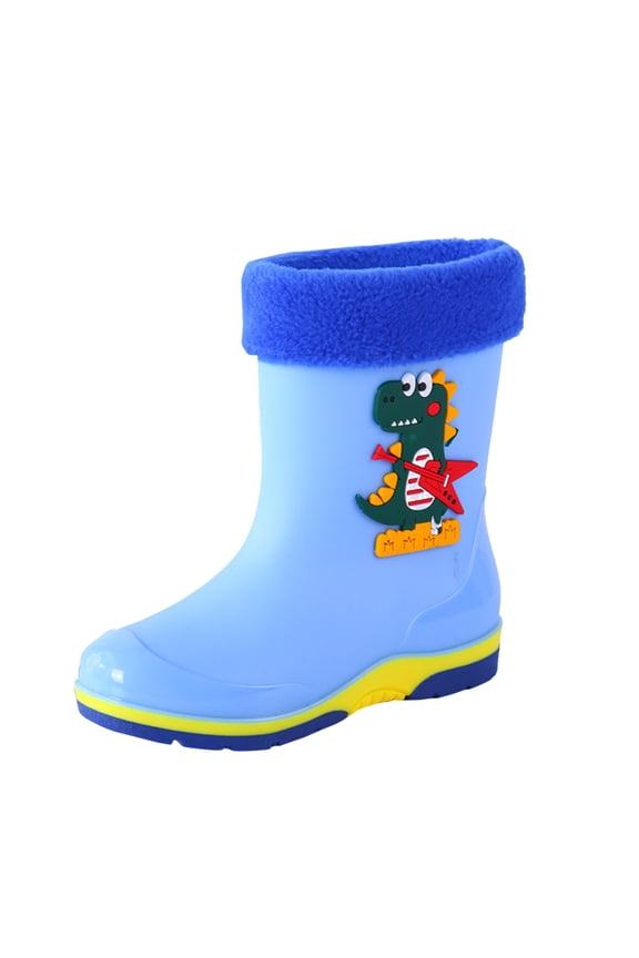 Toddler Rain Boots Boys Girls Easy On Waterproof Outdoor PVC Princess Shoes Cartoon Of Rain Shoes