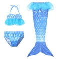 thumbnail image 1 of Hwmodou Toddler Swimsuit Girl 3 Piece Bathing Suits Bikini Fish Tail Set 3 9 Years Beach Seaside Hot Spring Wear 4T 5T 6T 7T 8T 9T, 1 of 2