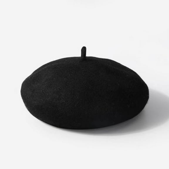 Hwmodou Toddler Winter Hat Autumn Vintage Solid Color Warm Beret Pumpkin Hat Plush Woolen Beret Kids Beanie