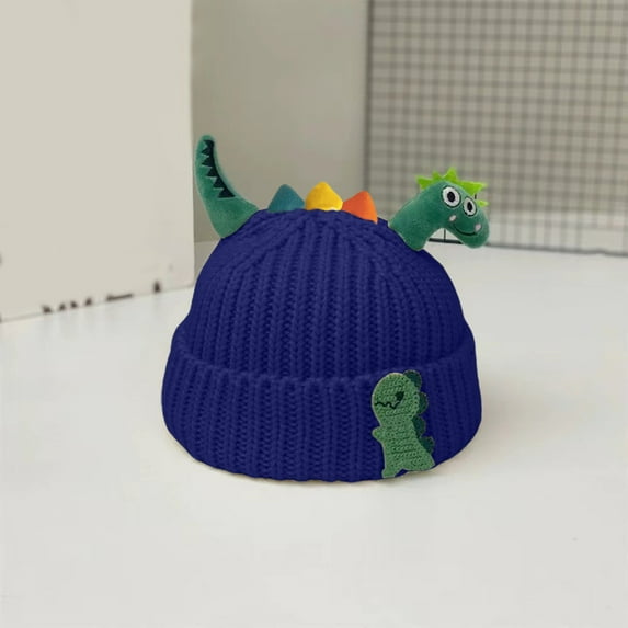 Hwmodou Toddler Winter Hat Baby Hat Soft Warm Knitted Cute Dinosaurs Boys Girls Kids Beanie