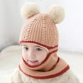 thumbnail image 1 of Hwmodou Toddler Winter Hat Windproof Hat Thick Baby Caps Warm Ski Scarf Hat Hood Knitted Cycling Thermal Earflap Hat Kids Beanie, 1 of 2
