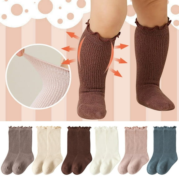 Hwmodou Warm Baby Socks Dispensing Non Socks With Pinch Ankles Kids Little Girl Boy Stretchy Affordable Socks,0M-24M