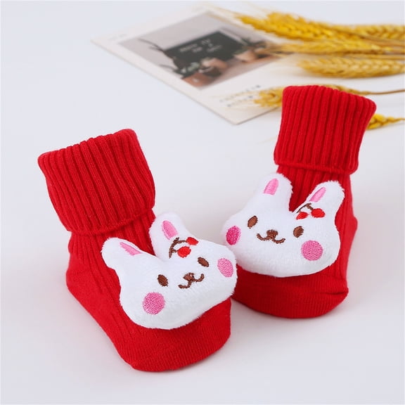 Hwmodou Warm Baby Socks Fashion Soft Non Lace Big Flower Stretchy Affordable Socks,0M-18M