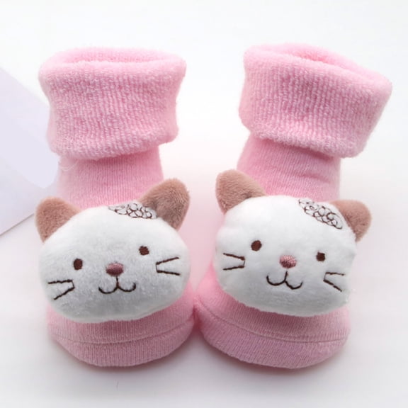 Hwmodou Warm Baby Socks Shoes Boys Girls Walking Socks Comfortable Fashionable Socks Cute Soft Socks,0-12M