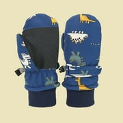 Hwmodou Warm Toddler Mittens Walsking Kids Winter Gloves Snow Ski Cold Weather Insulated Outdoor Snowboard Gloves Boys Girls Youth