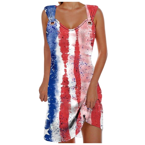 Hwmodou Women Dresses Fashion Stripe Sleeveless Vacation Simple Backless Camisole Beach Daily Mini Unique Female Sundress