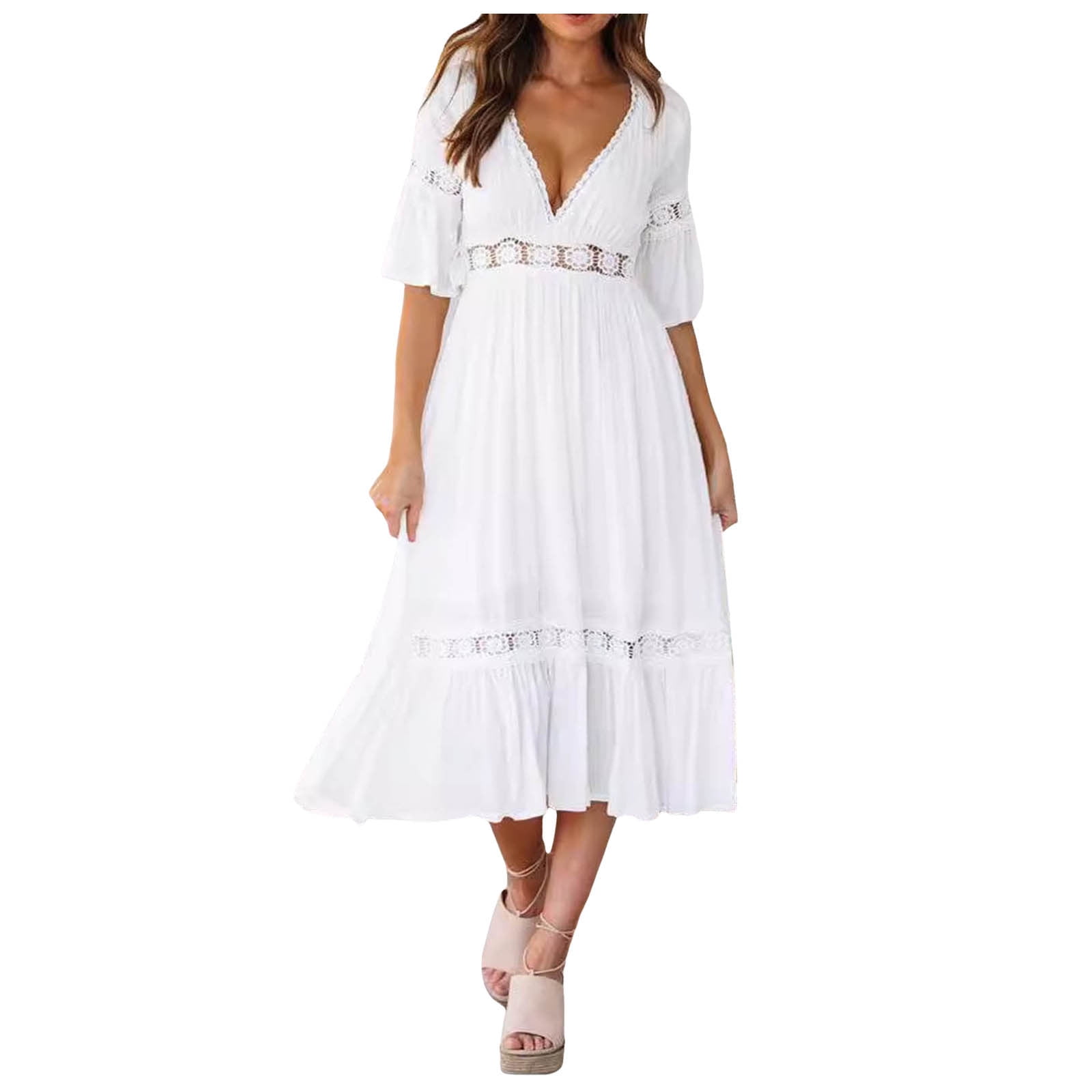 Elegant White Dress Women Summer Off Shoulder Cape Design Splicing Skinny Dress Party Vestidos Woman Evening Party Dresses White main image 0