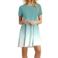 thumbnail image 1 of Hwmodou Women Dresses Sexy Women Summer Casual Dresses Short Sleeve Summer Dresses Casual T Shirt Dresses Beach Skirts Mini Dresses Holiday Vacation Sundress For Woman Streetwear Summer Dresses, 1 of 5