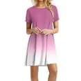 thumbnail image 1 of Hwmodou Women Dresses Sexy Women Summer Casual Dresses Short Sleeve Summer Dresses Casual T Shirt Dresses Beach Skirts Mini Dresses Workout Sports Sundress For Woman Streetwear Summer Dresses, 1 of 5