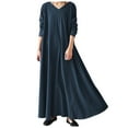 thumbnail image 1 of Hwmodou Women Dresses Street Long Sleeved Dress Trendy Ladies Sundress, 1 of 5