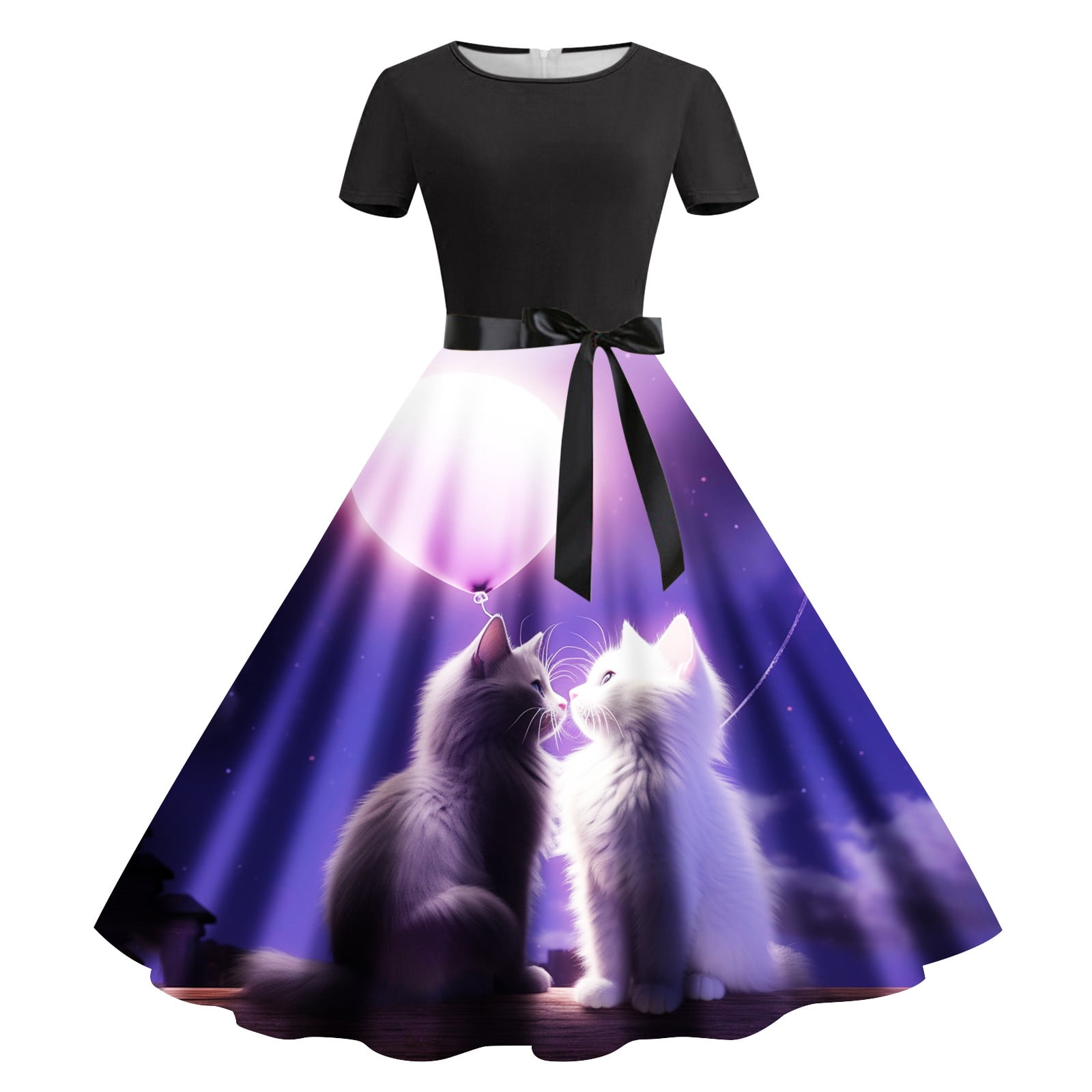 Wxolcjlv Summer Dresses Women 2024 Womens Fashion Valentines Day Cat Print Round Neck Short Sleeve Retro Casual Dress One 1920S Dresses For Woman - Walmart.com Wxolcjlv Summer Dresses Women 2024 Womens Fashion Valentines Day Cat Print Round Neck Short Sleeve Retro Casual Dress One 1920S Dresses For Woman - Walmart.com