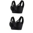thumbnail image 1 of Hwmodou Women Sports Bra 2PCS Women'S Large Strapless Lace Tank Top Underwear Thin Side Fold Side Gather Adjustable Bra Wireless Bras With Support And Lift For Woman Casual Bras, 1 of 4