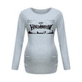 thumbnail image 1 of Hwmodou Women T-Shirts Pregnant Womens Soild Color Maternity Short Sleeve Crew Neck Basic T Shirt Breastfeeding Top Pregnancy Clothes T-Shirt For Woman, 1 of 2