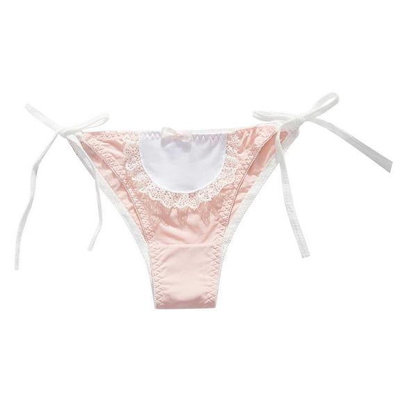 Hwmodou Women Underpants Womens Cute Low Waist Tie Briefs Colorblock Cute Ladies Panties Underwear Boyshorts Panties For Woman
