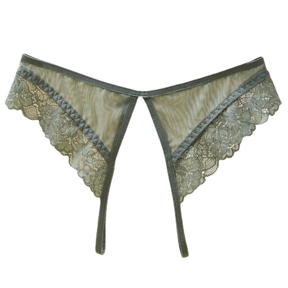 Hwmodou Women Underpants Womens Lace Breathable Lace Hollow Out And Raise Solid Color Brief Panties Tummy Control Panties