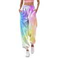 thumbnail image 1 of Hwmodou Women's Pants Butterfly Printed High Waisted Jogger Bottom Sweat Pockets Sporty Gym Fit Slacks Office Workout Trousers For Woman, 1 of 4