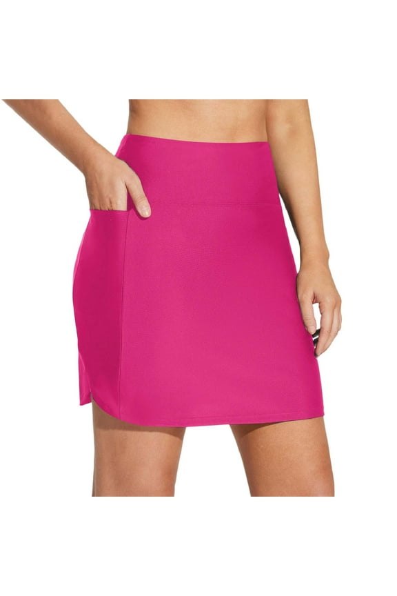Women's Swim Skirt Bottoms High Waisted Bathing Suit Skirt Swim Bottoms