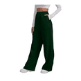 thumbnail image 1 of Hwmodou Womens Xmas Pants Lined Bottom Joggers Workout Yoga With Pockets Pant Business Office Workwear Trousers Green L, 1 of 7