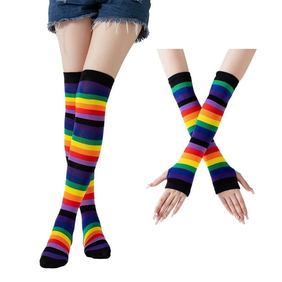 hwoehyo Women Black Socks, Women Thigh High ,1 Pair
