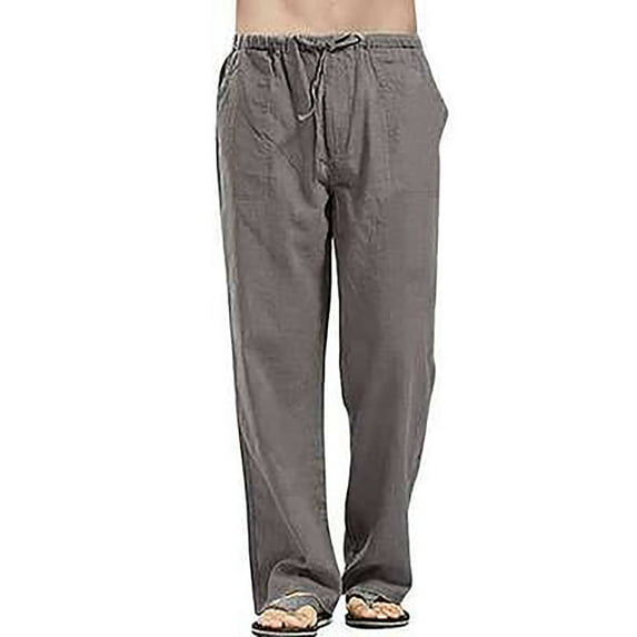 LoyisViDion Mens Pants Clearance Men Splicing Printed Overalls Casual Pocket Sport Work Casual Trouser Pants Dark Gray 18(XXXXL)