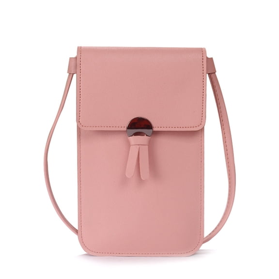 Hwuxmo DGS Women Touchscreen Phone Bags, Mini Leather Mobile Phone Crossbody Bags Shoulder Handbag Wallet With Credit Card Slots B