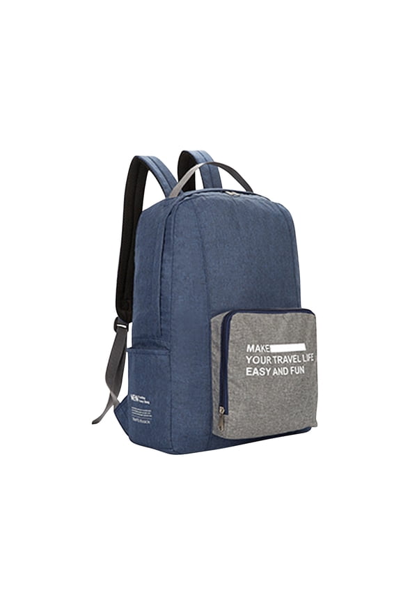 Foldable Travel Storage Backpack With Large Capacity Clothing Organization And Storage Bag That Can Be Inserted Into A Trolley Case Navy
