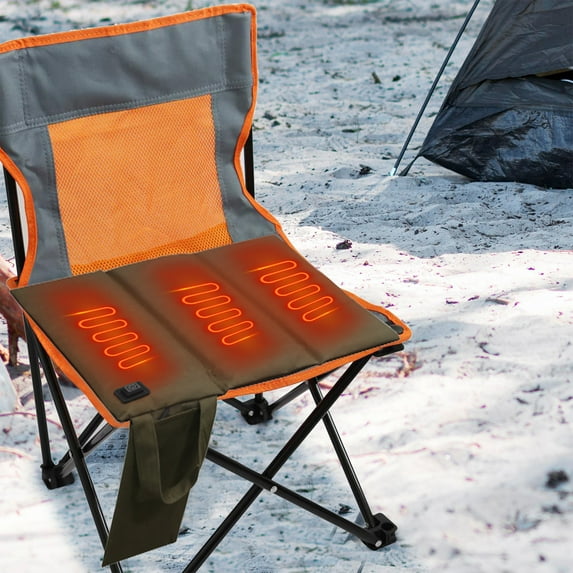 Hwuxmo USB Electric Heating Seat Cushion,Portable Heated Seat Cushion,Car Heated Seat Cover Foldable Heating Pad With 3 Temperature Level For Fishing, Hunting Clearance Green